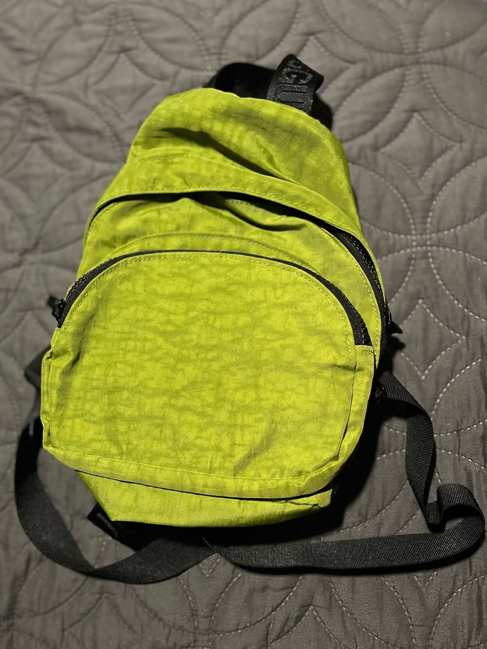 BAGGU MINI NYLON BACKPACK IN GREEN JUICE